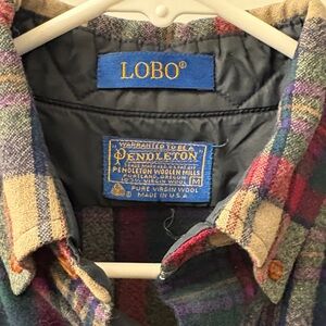 Pendleton Lobo Plaid Wool Shirt - Red, Blue, Green